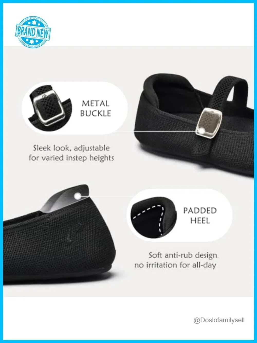 Barefoot Wide Toe Box Zero Drop Knit Mary Jane Flats Adjustable Strap